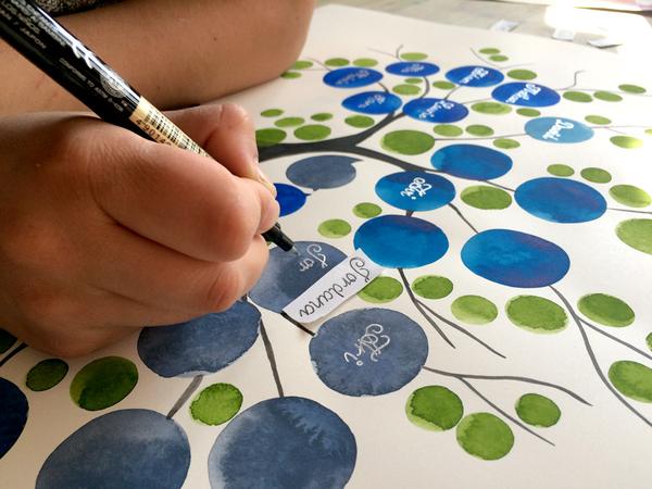 The making of an Ancestry Family Tree original painting