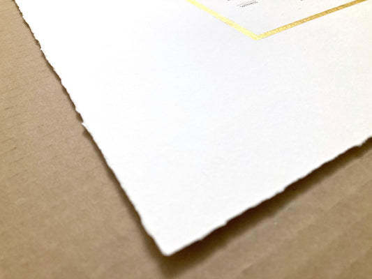 Printed Ketubah Hand torn deckled edges Upgrade