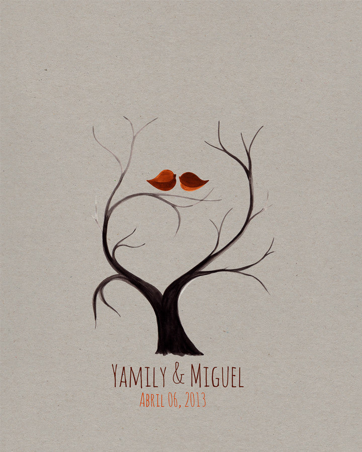 Wedding Guest Book Custom Fingerprint alternative