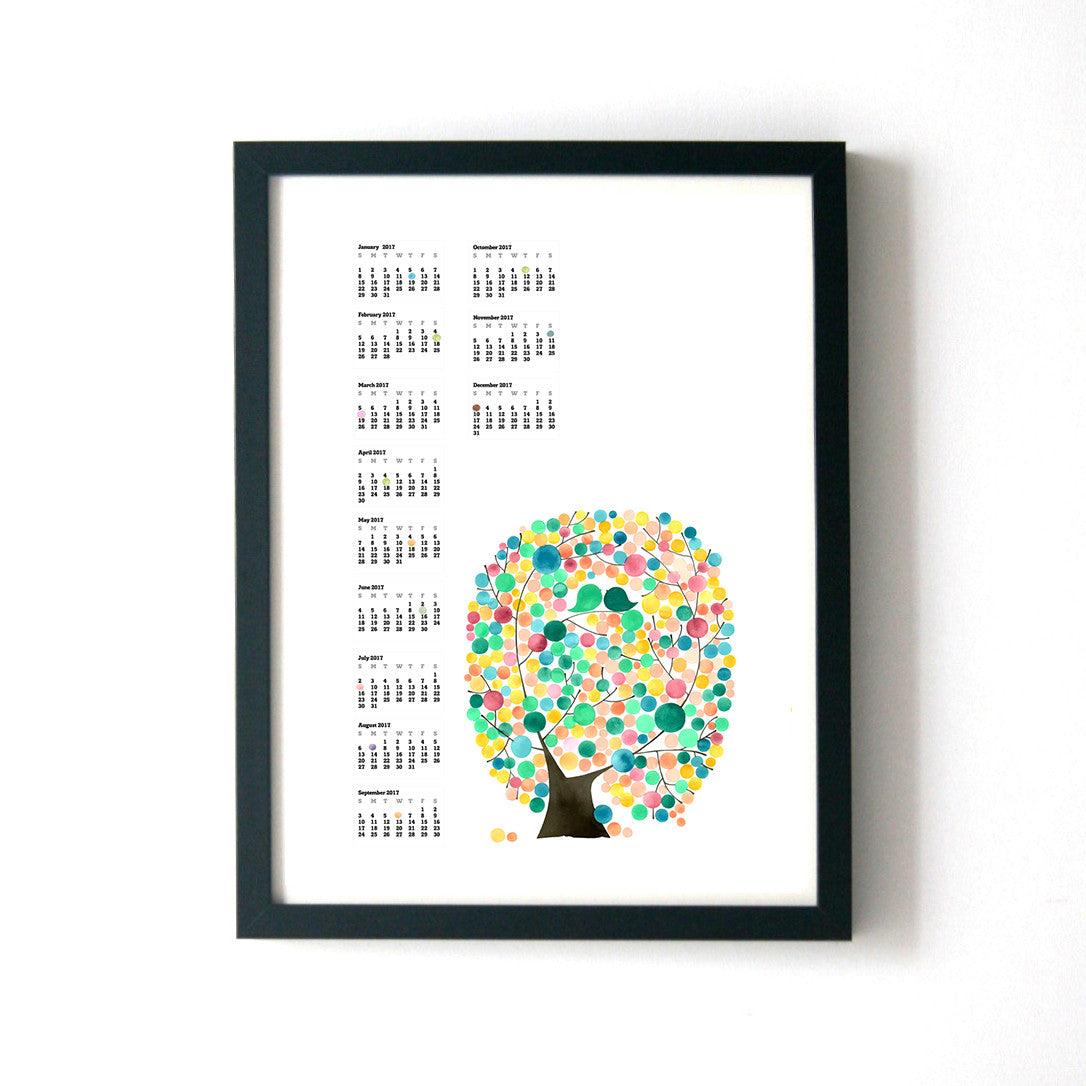 Printable 2017 CALENDAR - SKYSCRAPER STYLE