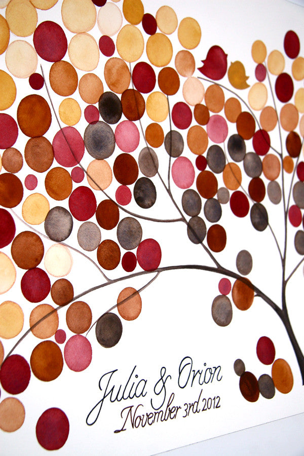 Wedding Guest Book YULAN MAGNOLIA TREE