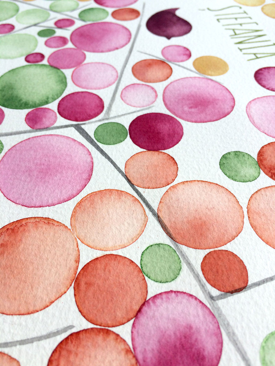 Anniversary Birthday Gift - Custom English and Hebrew writing - wall art decor