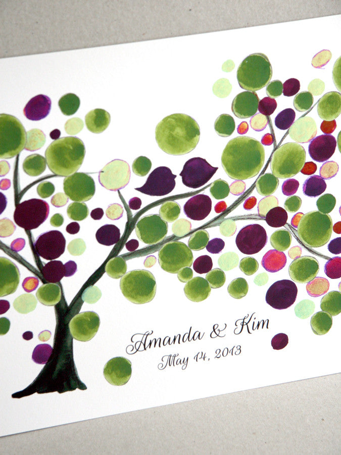 Wedding GuestBook rustic tree