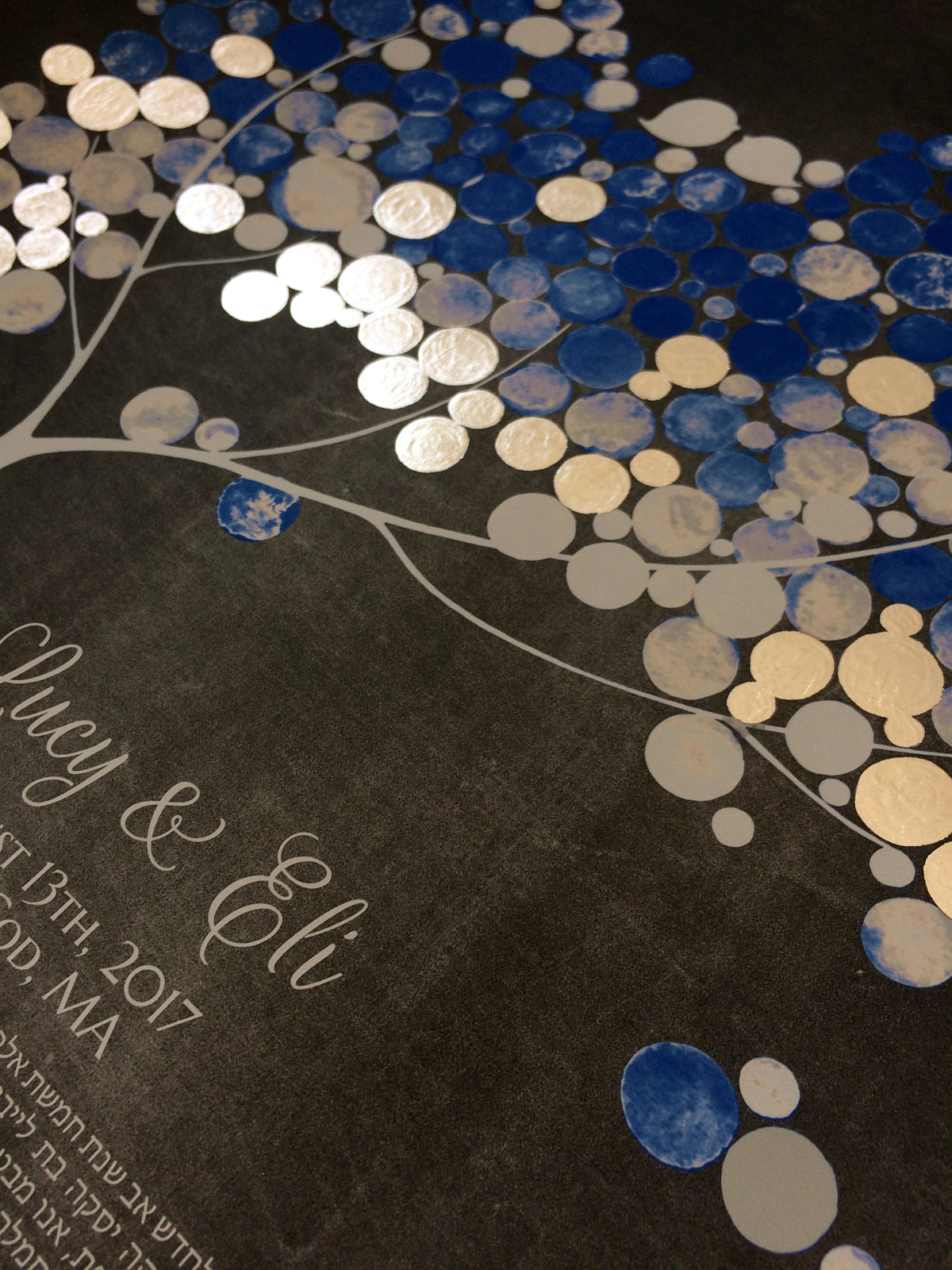 Custom Silver Leaf Ketubah print - JAPANESE MAGNOLIA