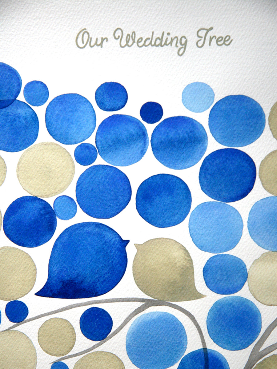 Jade-Josh wedding Watercolor ketubah-guestbook set painting