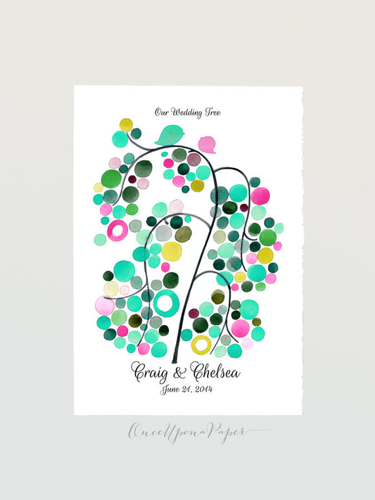 Wedding Guest book WHITE WILLOW TREE