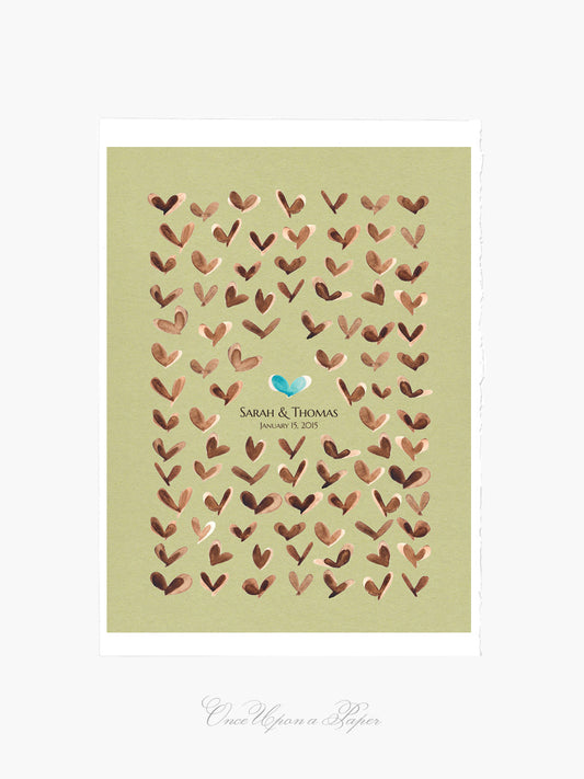 Wedding Guest Book Happy Butterflies - 100 Guest Signatures