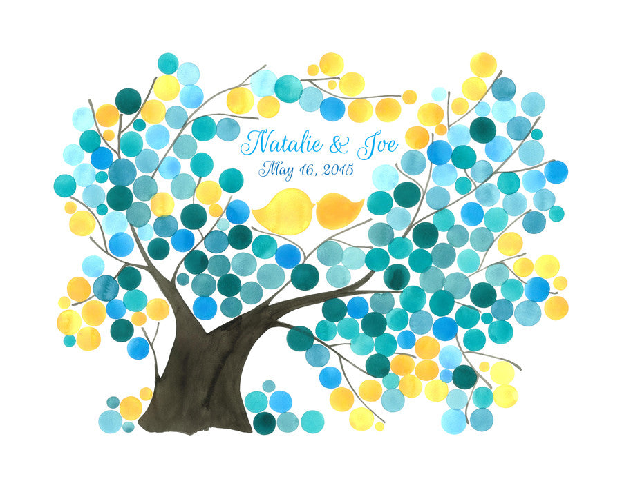 Rustic Wedding Guest Book SYCAMORE FIG TREE