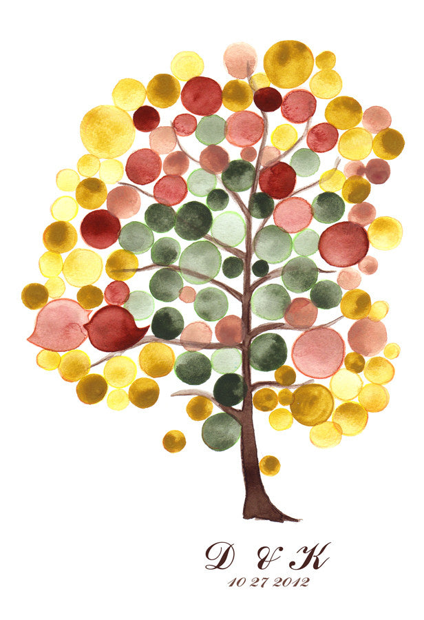 Custom Guest Book Alternative YET AUTUMN TREE