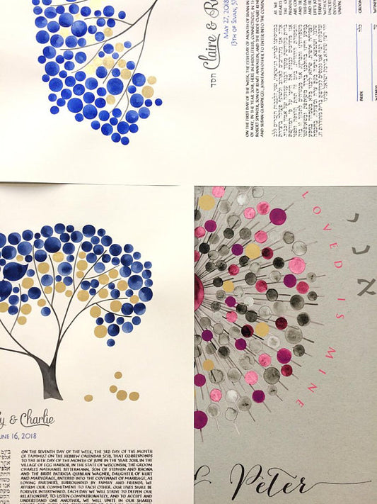 Custom Painted Ketubah Size Upgrade