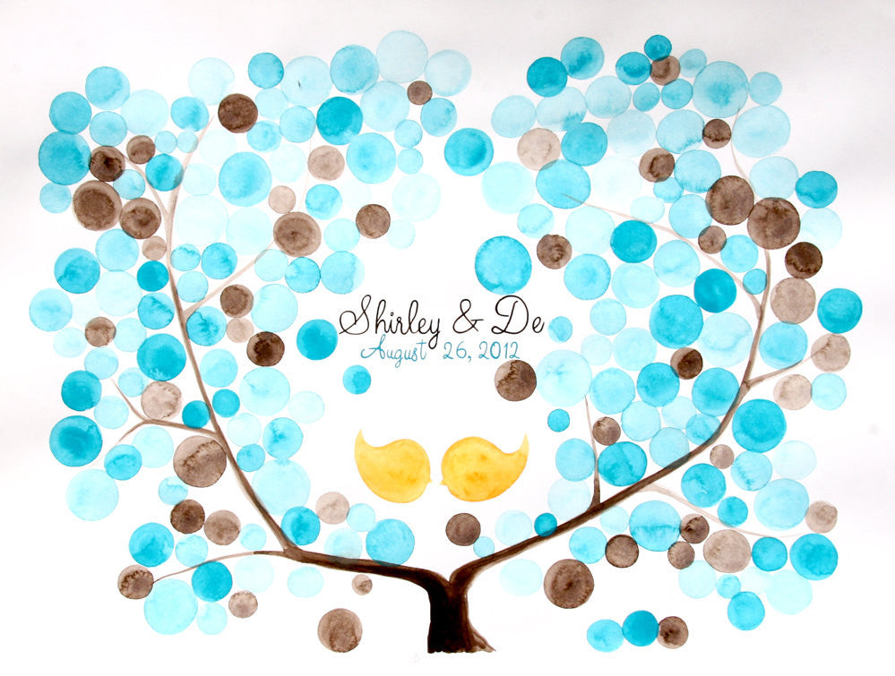 Custom Wedding Guest Book Tree - 125 guest signatures Unique and original alternative wedding tree, anniversary bridal shower love birds