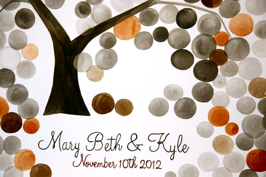 Custom Wedding Guest Book Alternative Tree of Life - 300 guest signatures Large guestbook, Event Tree, love birds rustic tree of life