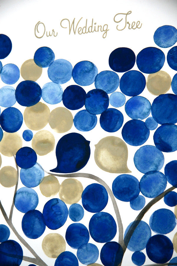 Custom Wedding Guest Book Tree - 300 guest signatures wedding anniversary, bridal shower love birds - Guest book alternative