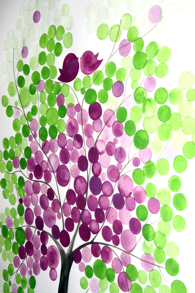 Custom Wedding Guest Book Tree Extra Large - 350 guest signatures wedding anniversary, bridal shower love birds - Guest book alternative