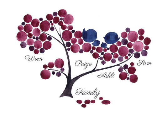 Wall art - Personalized Typography FAMILY Tree ANNIVERSARY PRINT, wall decor, room decor, art poster, Anniversary, Special Day, Birthday