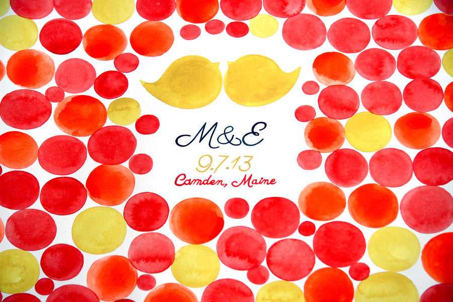 Custom Wedding Guest Book Signature Orbs - 150 guest signatures Guest book alternative, wedding penny tiles, Stone watercolor