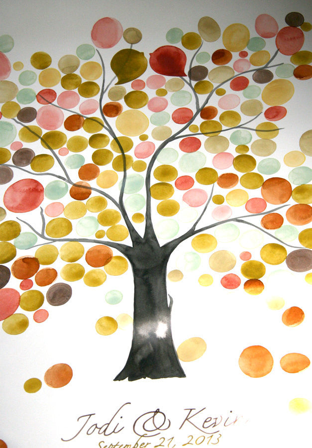 Signature Wedding Guest Book Tree Alternative - FRAGRANT ASH TREE 150 guest signatures Large guestbook, Event Tree Guest book, love birds