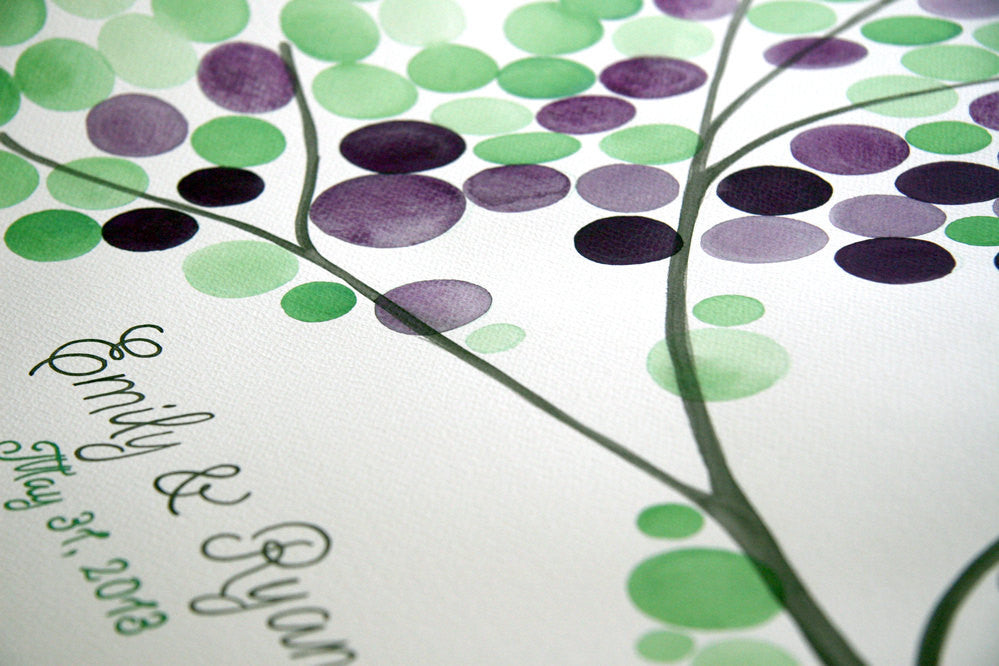 Signature Wedding Guest Book Tree Alternative - 150 guest signatures Large Custom Watercolor guestbook, Event Tree Guest book, tree of life