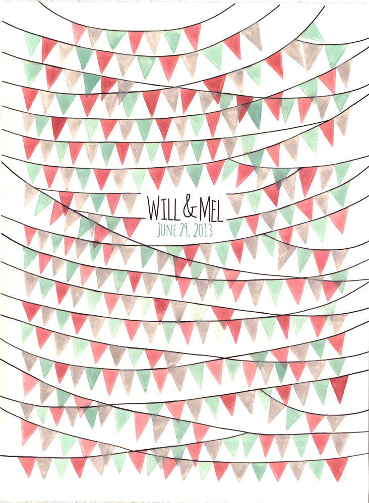 Pennant Flags - Modern original Guestbook
