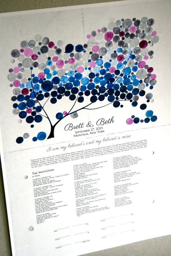 Modern Wedding Ketubah Winter
