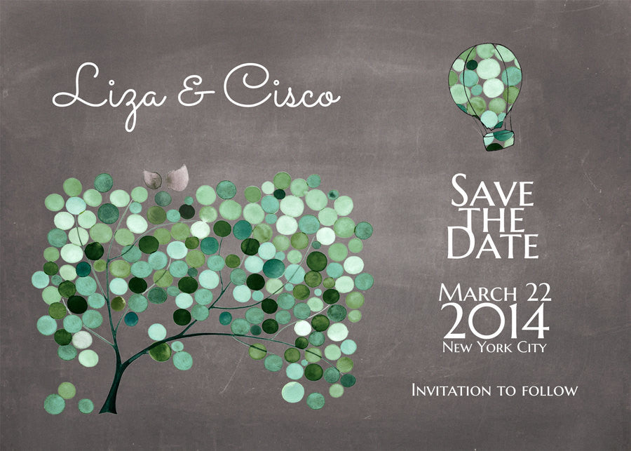 Wedding Save the Date Card Design - DIY Printable Custom Wedding Invitations