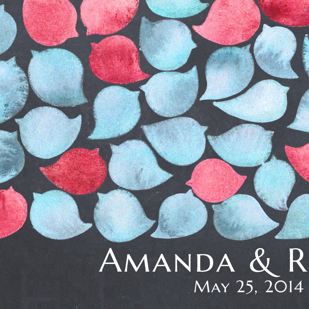 Boho Wedding Guest Book Print - BIRD CROWD