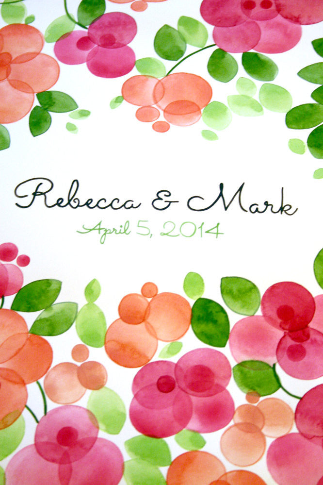 Custom Wedding Guest Book Flowers Alternative - 200 guest signatures Large Wedding guestbook, Event Tree Guest book, flower bouquet clusters