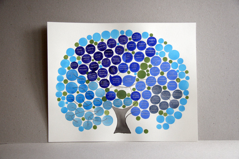 Personalized FAMILY TREE ArtWork, up to 50 names, wall decor, room decor, custom made