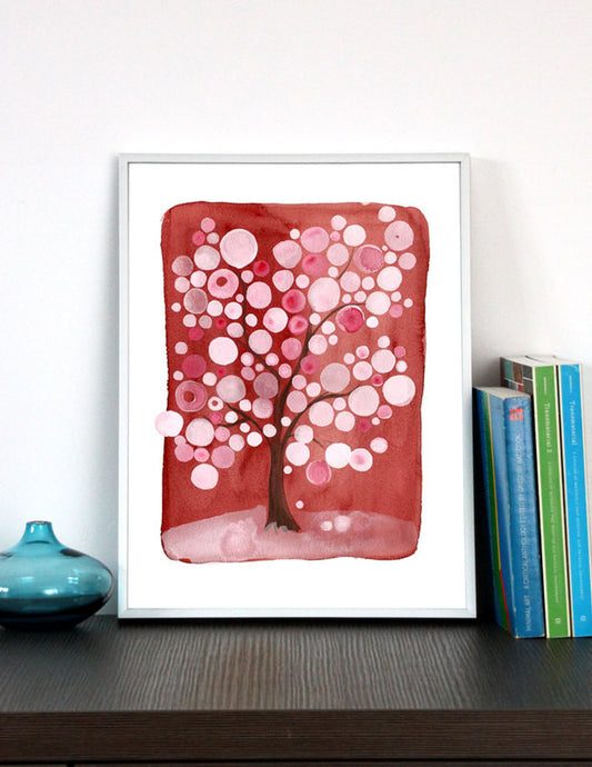 SAKURA MATSURI RED art print