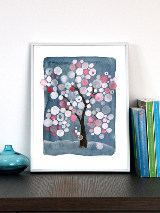 SAKURA MATSURI BLUE art print