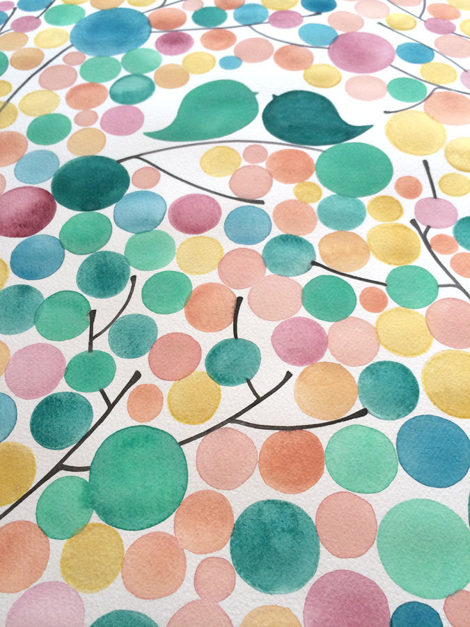 Custom Painted Wedding Guest Book Alternative Tree of Life - 300 guest signatures Large guestbook, Event Tree love birds rustic tree of life