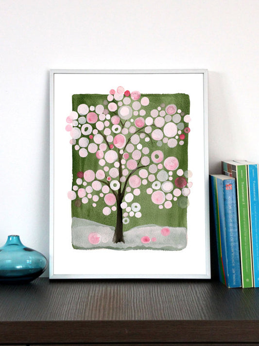SAKURA MATSURI GREEN art print