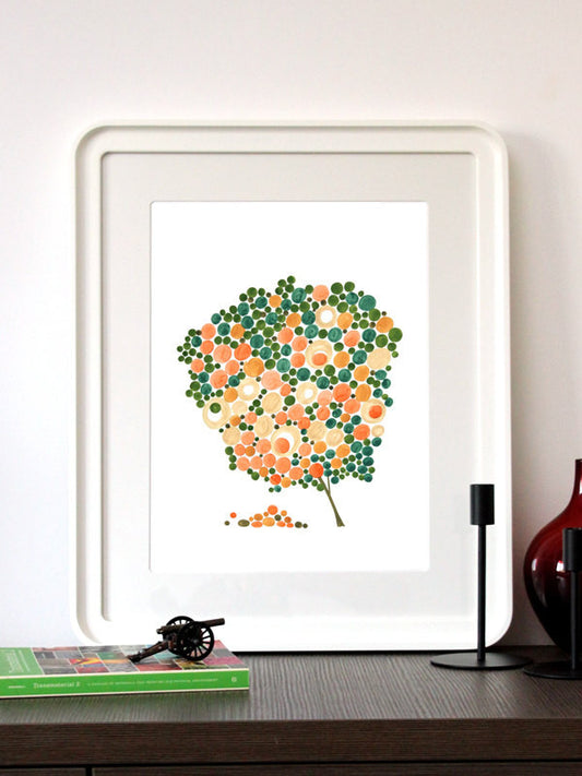 RED LOVE BIRDS art print