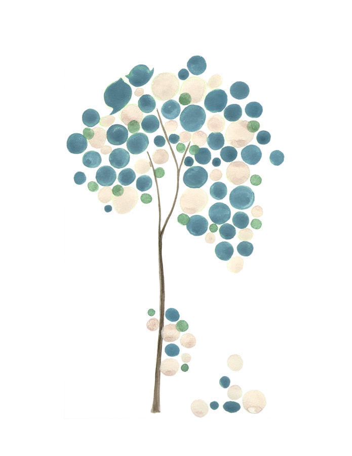 BLUE IVORY WEDDING art print