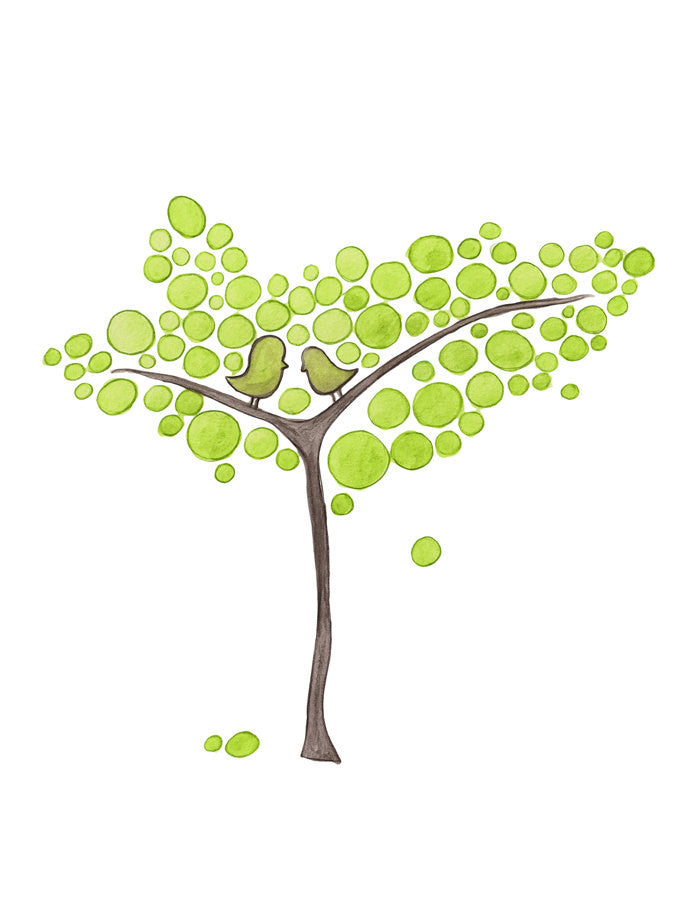 GREEN YOUNG TREE art print