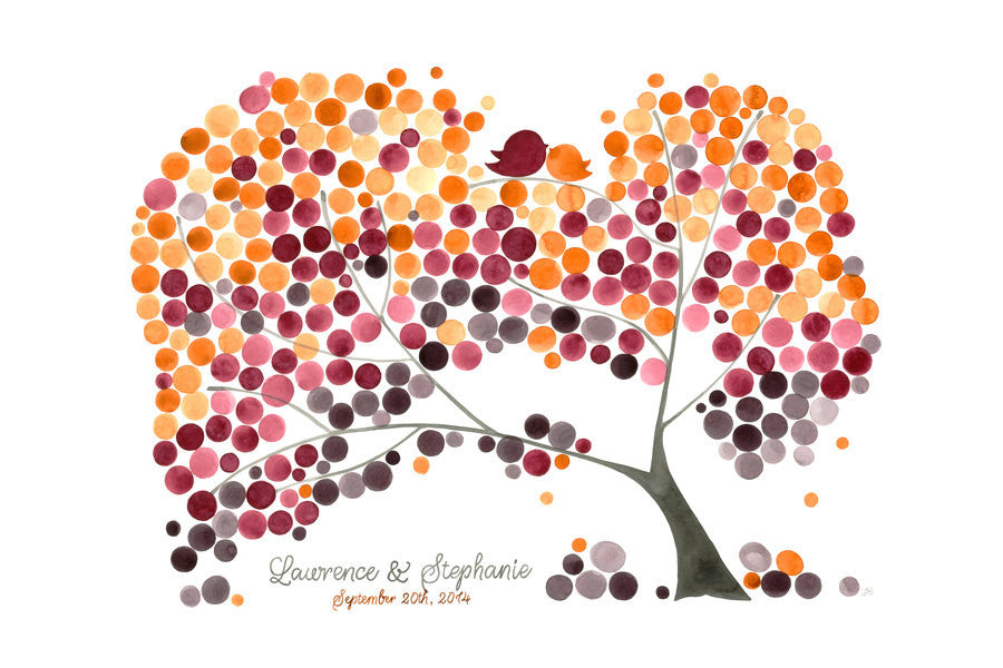 Wedding Guest Book Alternative art print Tree - MAGNOLIA AMAZONICA TREE