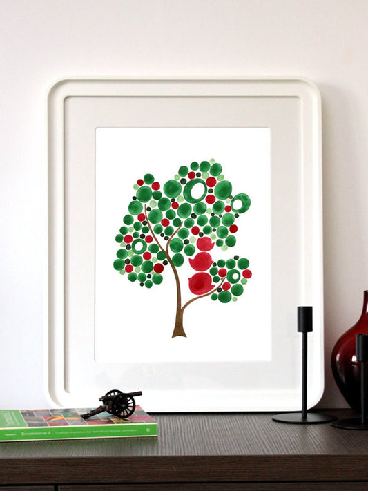 CHRISTMAS EVE FAMILY TREE OF LIFE art print