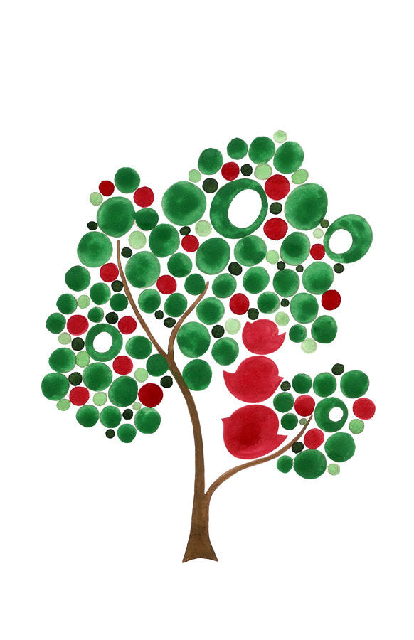 CHRISTMAS EVE FAMILY TREE OF LIFE art print