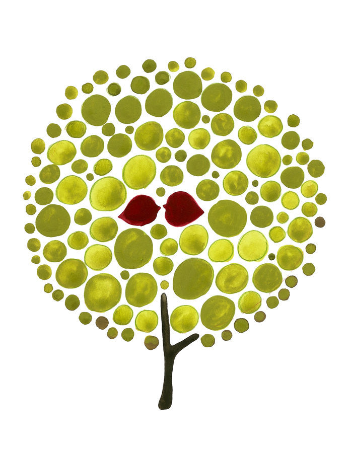 GREEN BALLOON TREE art print