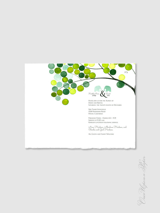 Aufruf Invitation Card Design - DIY Printable Custom Wedding Jewish  Invitations