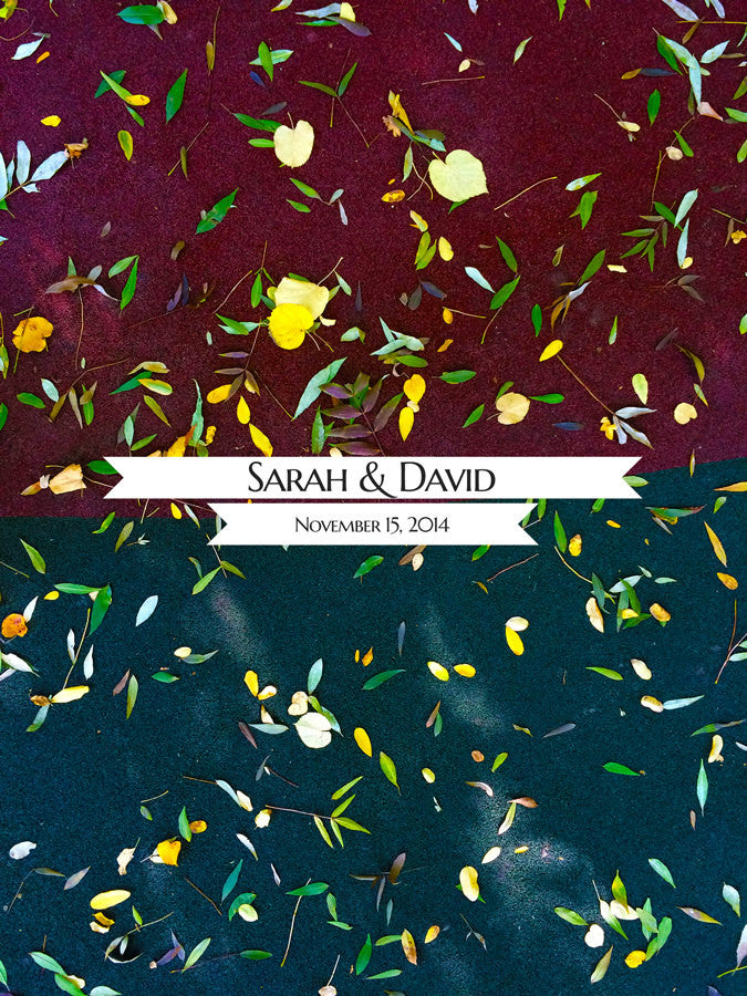 Fall Wedding Guest Book Alternative art Print - FALL HORIZON