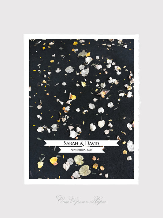 Wedding Guest Book Print - GOLDEN FALL WEDDING