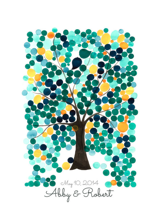 Wedding Tree Guest Book Alternative art print - ANGEL OAK TREE