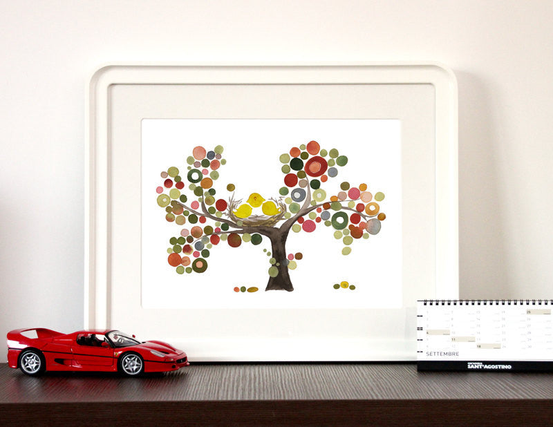 FAMILY TREE NEST art print
