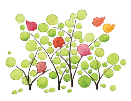 LOBBY BIRDS BUSH art print