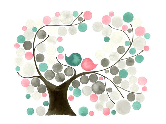 OVAL GARDEN TREE art print