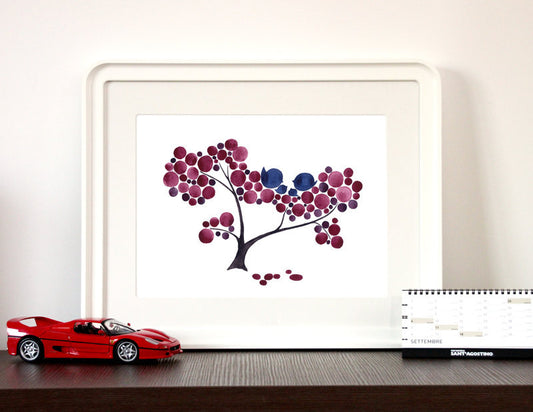 PLUM FAMILY TREE art print