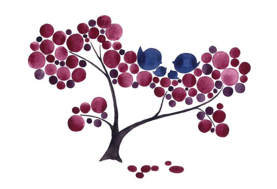PLUM FAMILY TREE art print