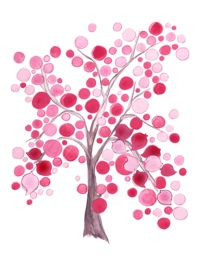 PINK PARTY TREE art print