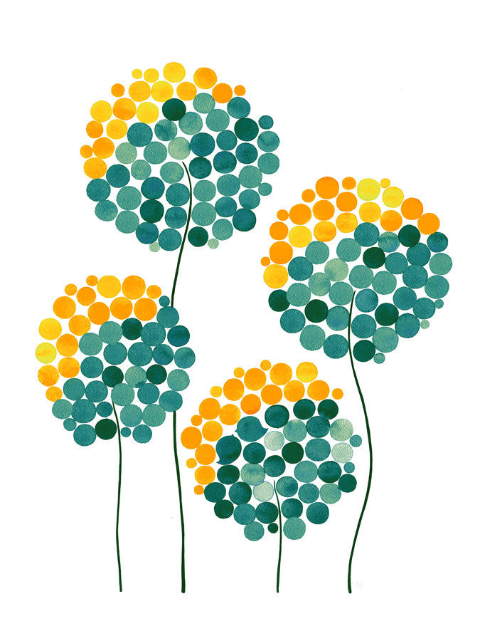 WILD DANDELION FLOWERS art print